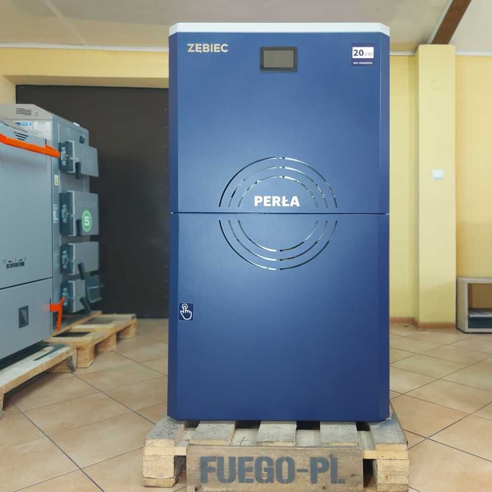 Kocioł, piec na pelet Zębiec PERŁA 10 kW - kompaktowe wymiary