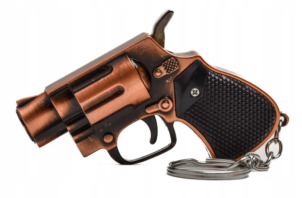 Zapalniczka Żarowa Pistolet Metal Brelok Breloczek Prezent