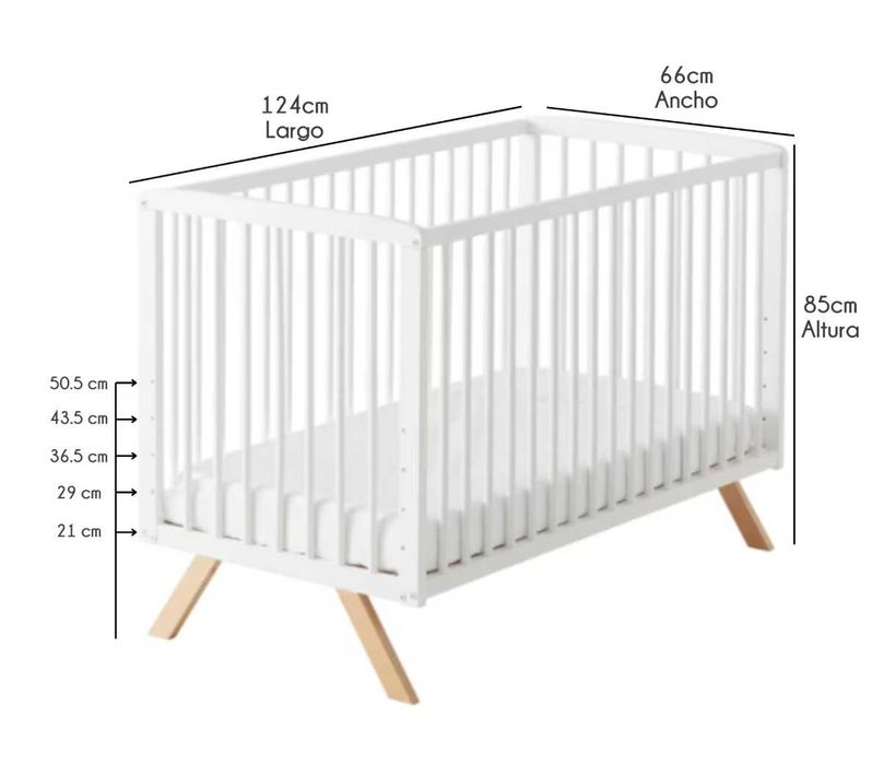 Berço para Gémeos Nuru (2 berços) com kit Co-Leito e Kit Gemelar