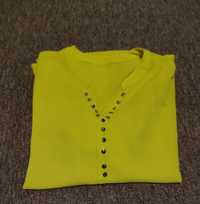 Bluzka koszula damska wizytowa żółta rozmiar 40 orasy