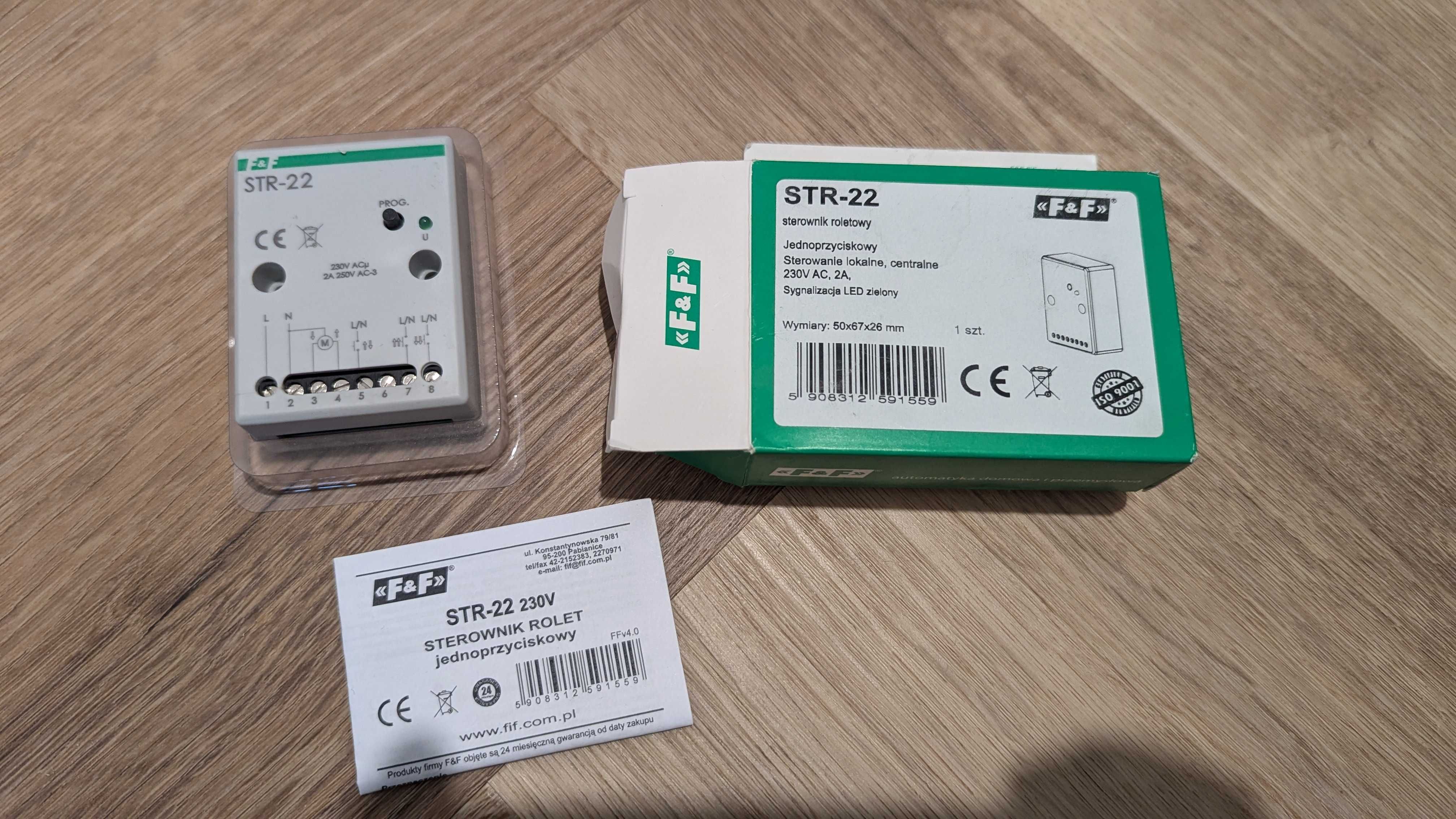 Sterownik do rolet i żaluzji jednoprzyciskowy F&F STR-22 (fif, f-f)