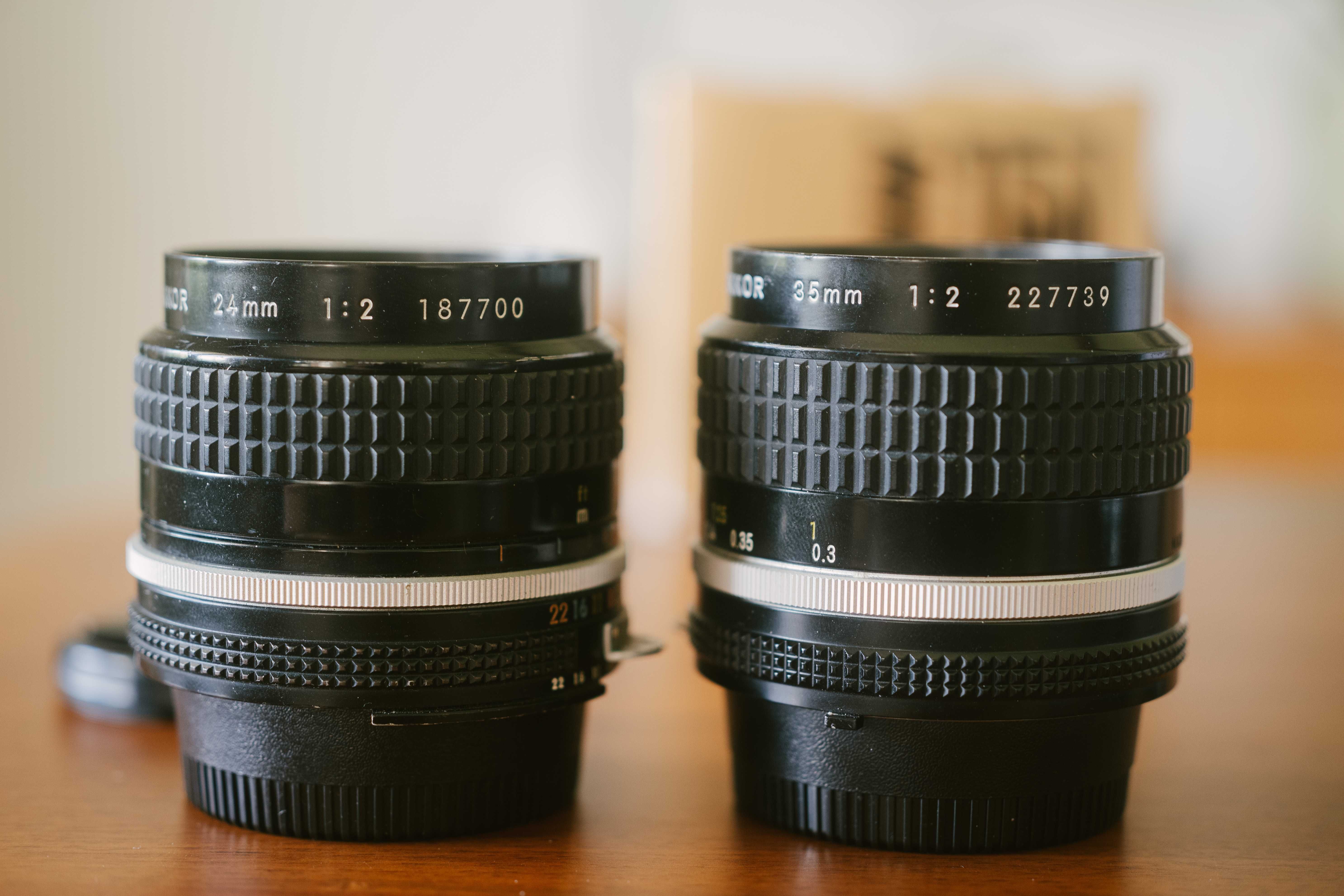 Kit de lentes Nikkor Nikon clássicas 24/2 + 35/2 + 50/1.4