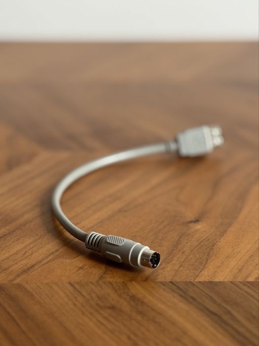 Oryginalny adapter Hama USB-A - mini DIN 6-pin, szary, długość 25 cm