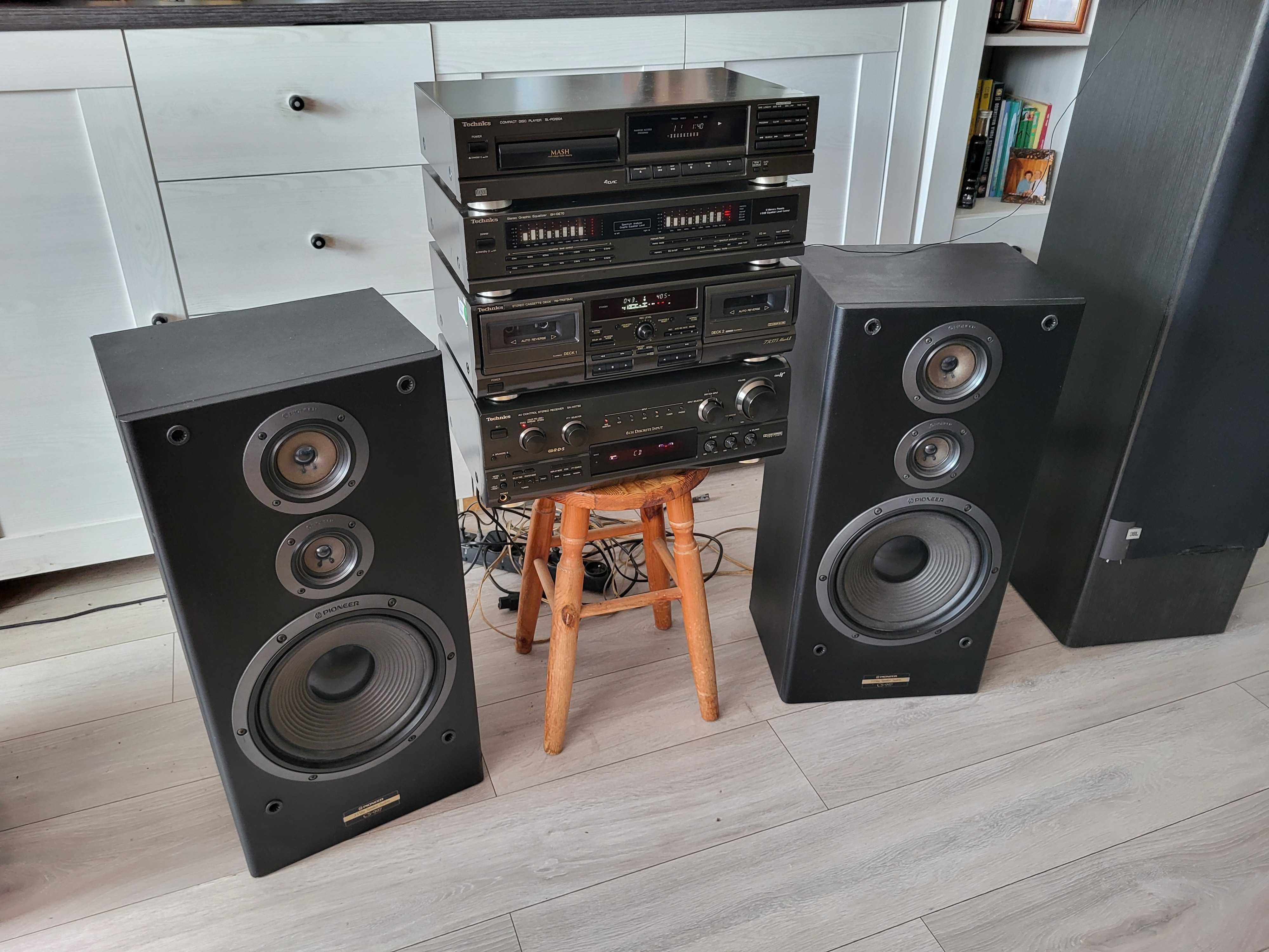 Wieża Technics korektor SH-GE70 Deck RS-TR 373 CD SL-PG100  SA-AX730