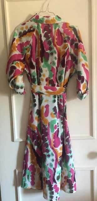 Vaporoso vestido verão multi cores, marca Constância Lima