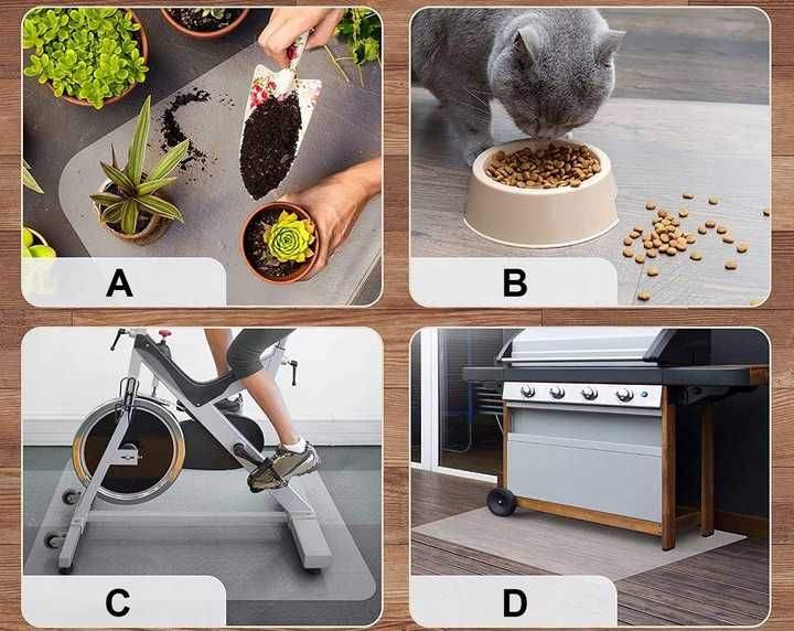 MATA OCHRONNA PODKŁADKA POD KRZESŁO fotel biurowy kwiat Różne rozmiary