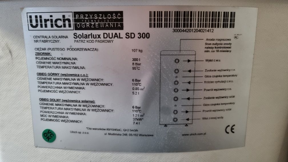 Zestaw solarny Urlich solarlux dual sd 300