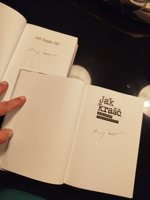 Jak kraść VAT i Jak kraść w białym kołnierzyku - nowe z autografem