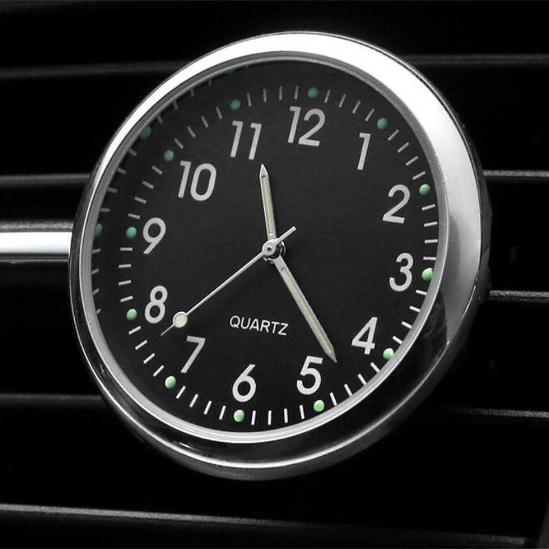 Zegarek samochodowy QUARTZ Analog do auta Czarny Black Metallic PL