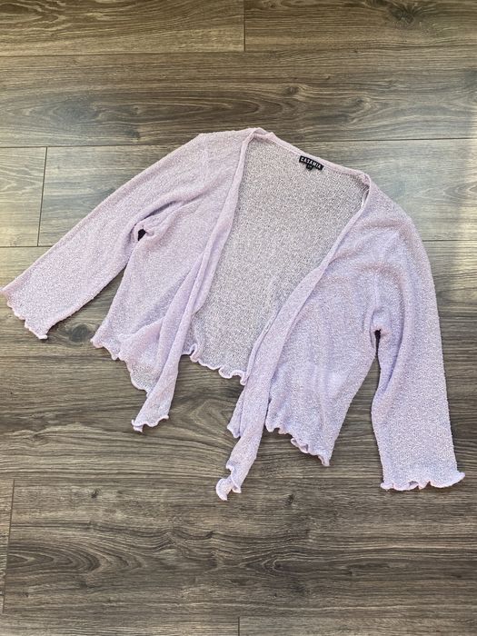 Осінній напівпрозорий кардиган блідо-лілового кольору casamia