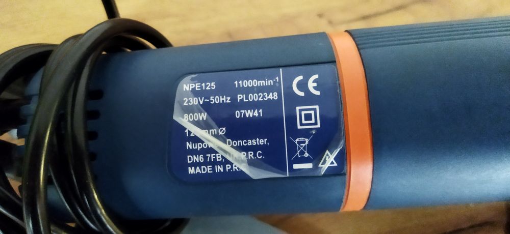 Szlifierka kątowa nupower 800W 125mm jak nowa