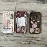 Etui Iphone 13 ecru bordo brąz 3 sztuki case