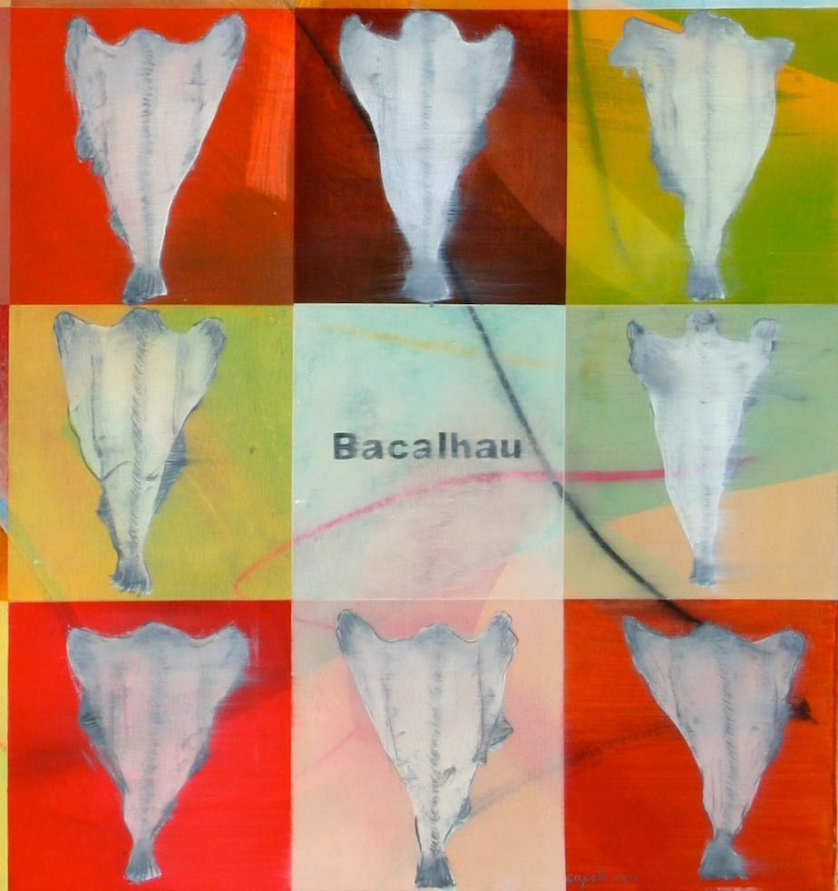 Bacalhau - Pintura original a Óleo s/ Tela