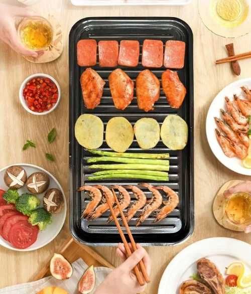 Настільний електрогриль барбекю з решіткою