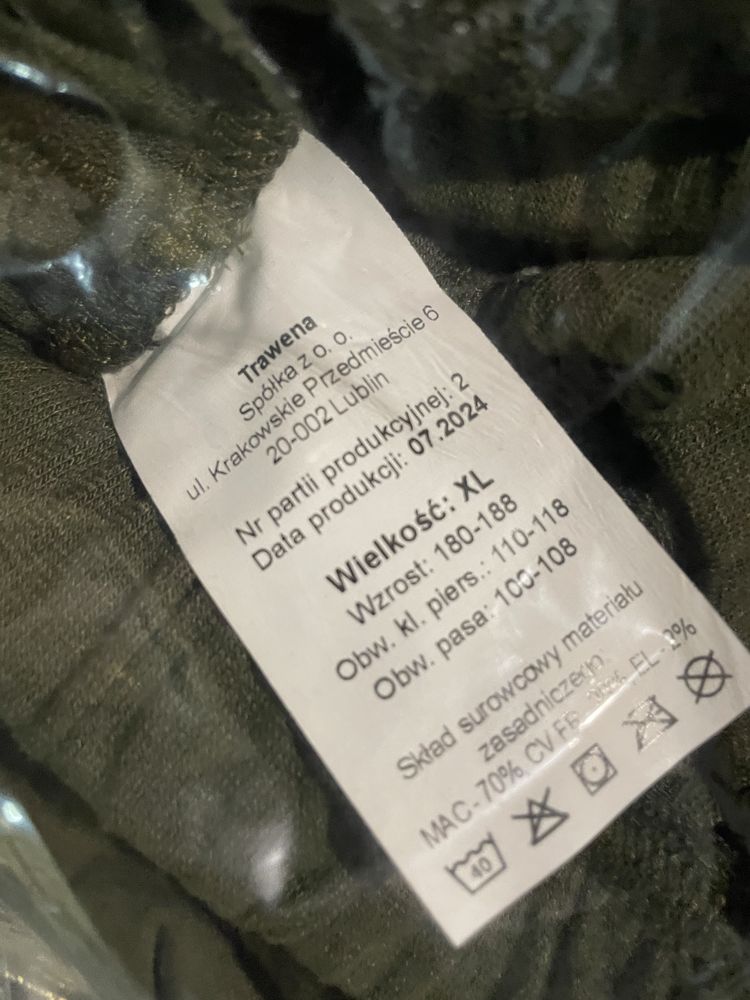 Bielizna wojskowa zimowa komplet r. XL nowa