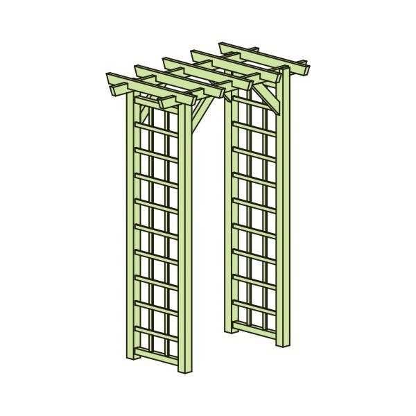 Pergola drewniana ogrodowa szpaler prosty 220 x 150 x 90 cm