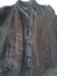 Casaco blazer castanho acolchoado bolsos