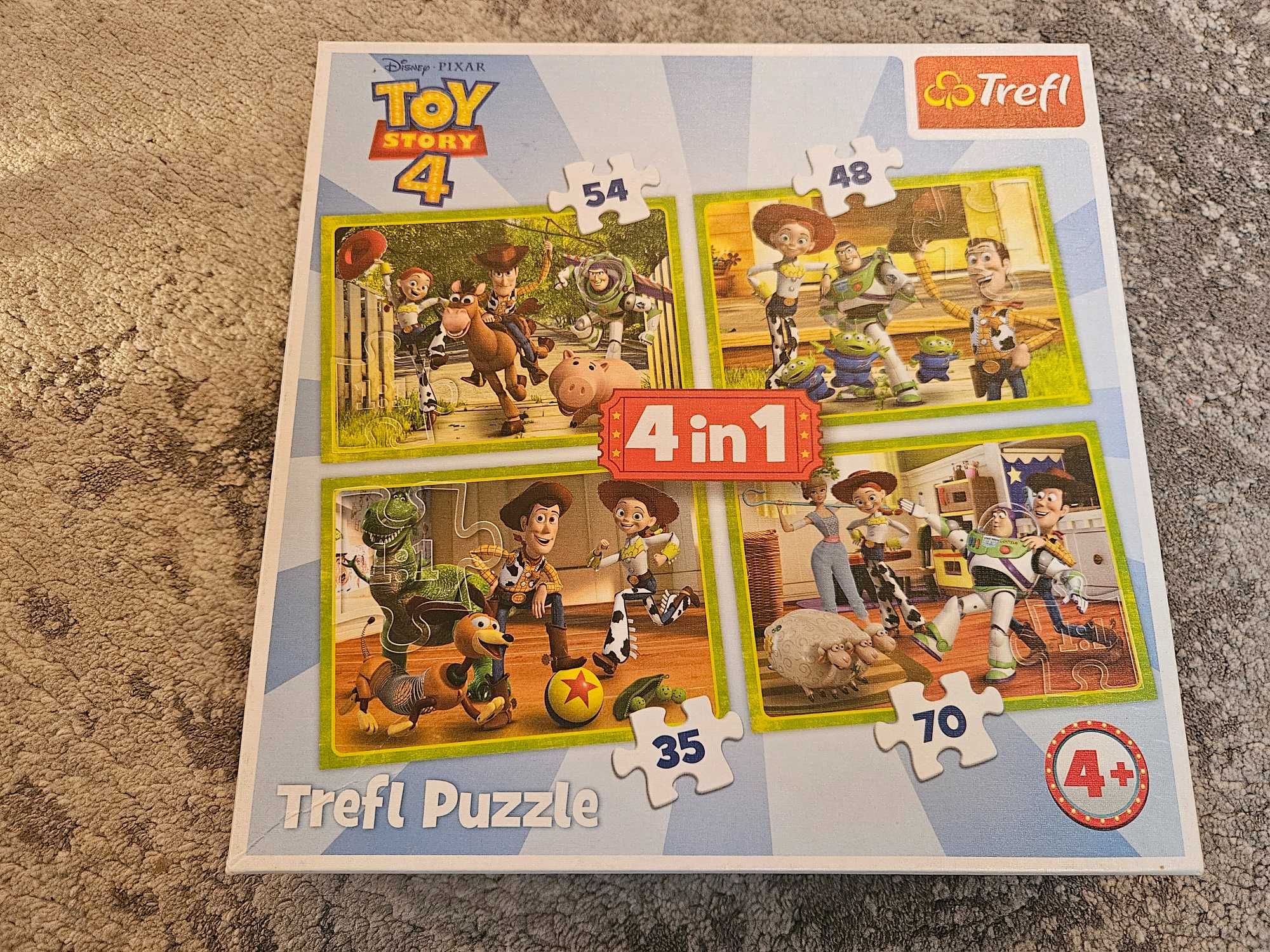 Puzzle Toy Story 4 Trefl 4w1 35, 48, 54, 70 Stan Idealny 100% kpl
