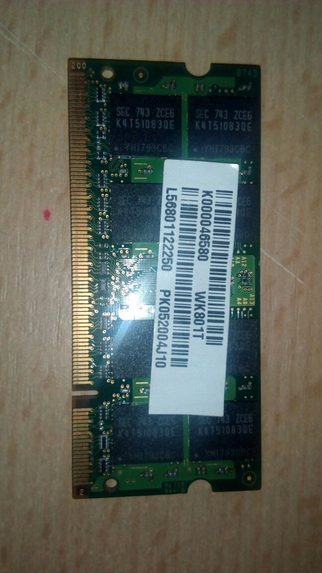 Memória RAM 1GB DDR2 667 MHz SO DIMM