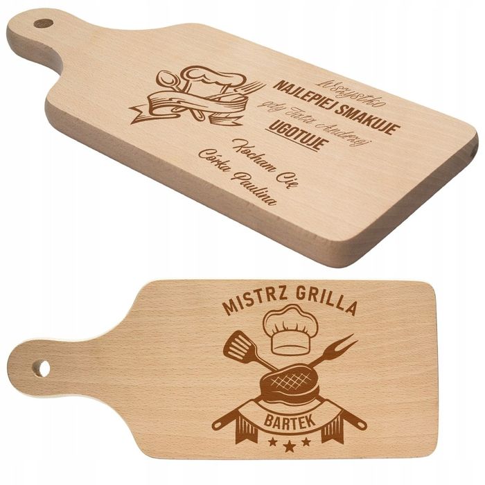 Kuchenna deska do krojenia z grawerem 34x18  prezent dla bliskich