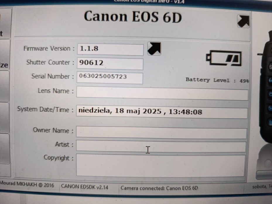 Canon EOS 6D  body + akcesoria