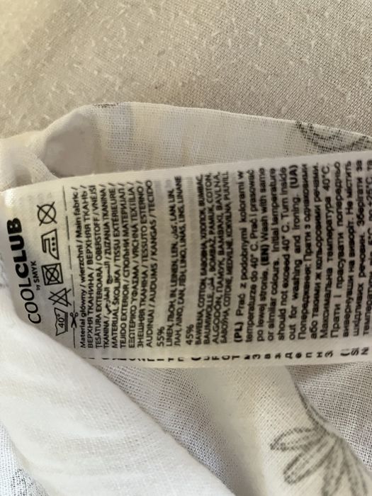 2 koszule z lnu i bawełny białe rozmiar 98. 92