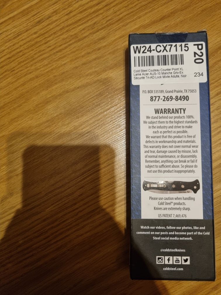 Nóż składany Cold Steel Counter Point XL AUS10A