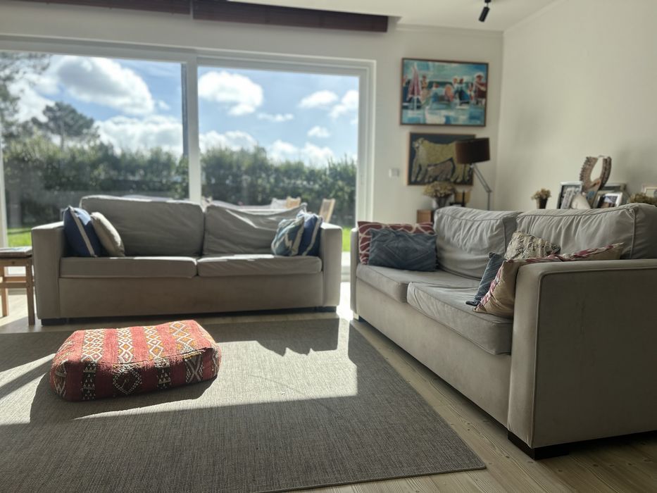 2 sofas cama com tecido lavavel