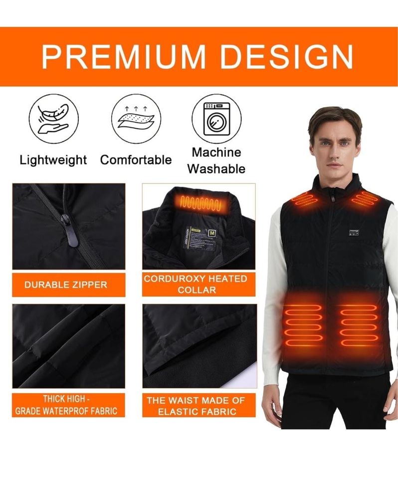 Hlaohswer Men's Heated Vest Kamizelka grzewcza rozmiar L