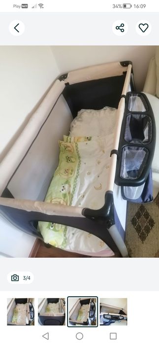 Turystyczne łóżeczko z wyposażeniem