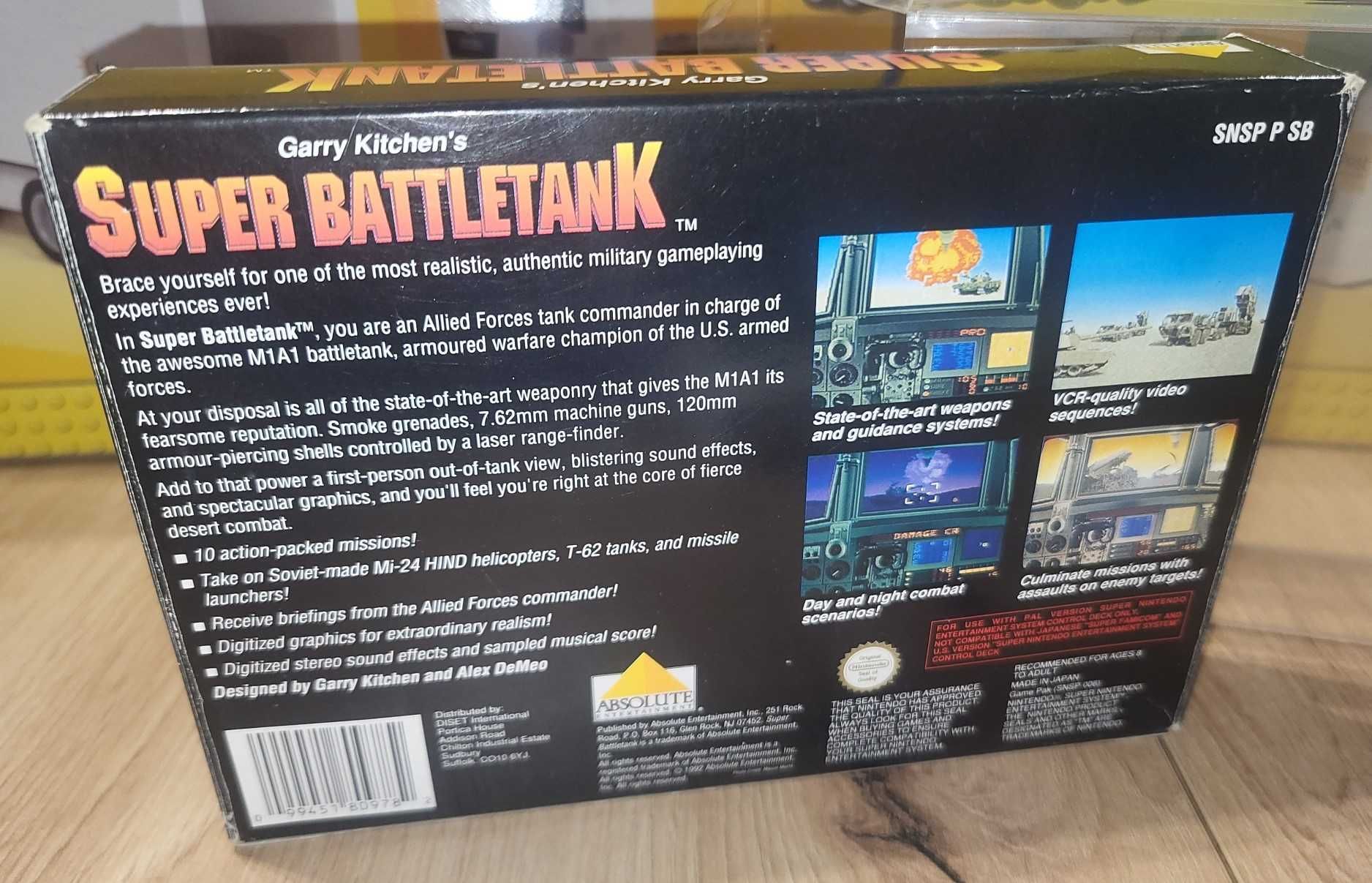Gra Super Battletank NINTENDO SNES - DB+ stan CIB Komplet +Protektor