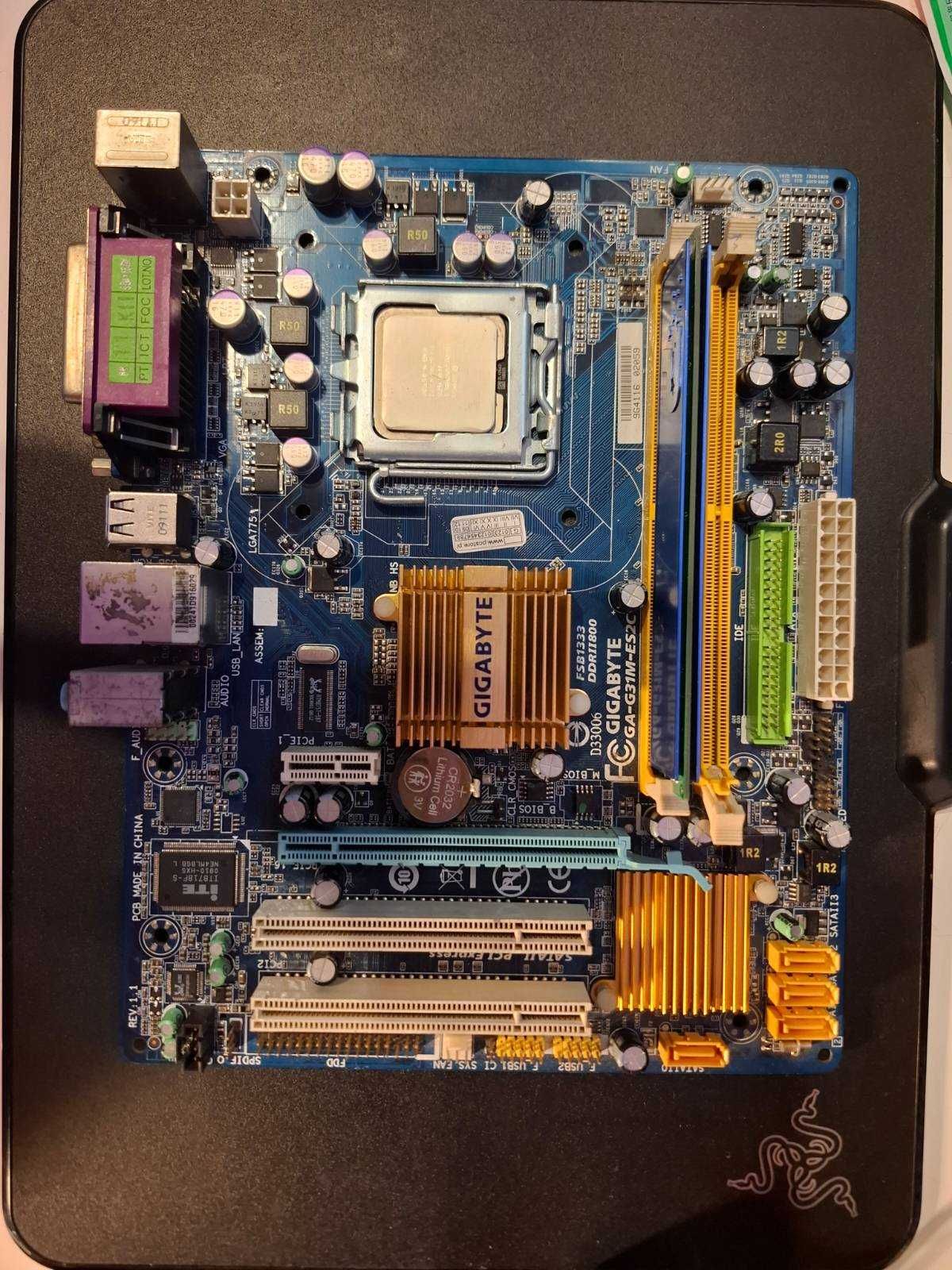 Zestaw Płyta główna socket 775, Core 2 Duo e8400, 2GB DDR2