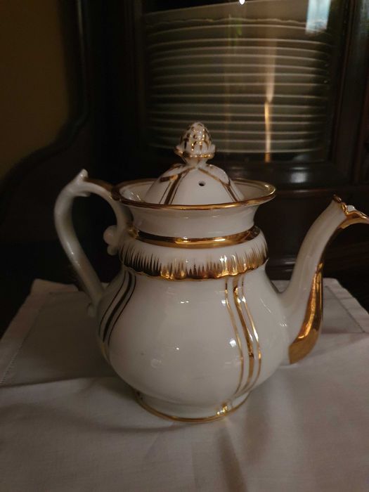 Carl Tielsch Stabłowice XIX wieczny dzbanek porcelanowy, Biedermeier
