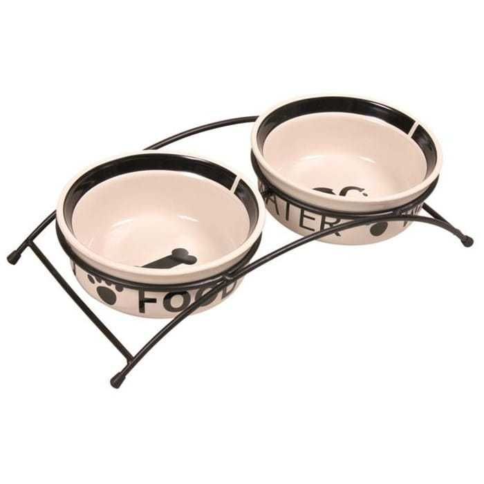 Miski ceramiczne na stojaku dla psa 2x0,25l trixie