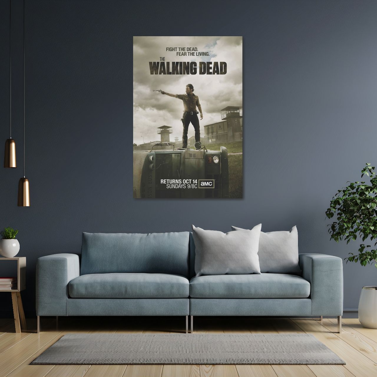 Walking Dead, TWD, Рік Граймс,Ходячі мерці, постер, картина на полотні