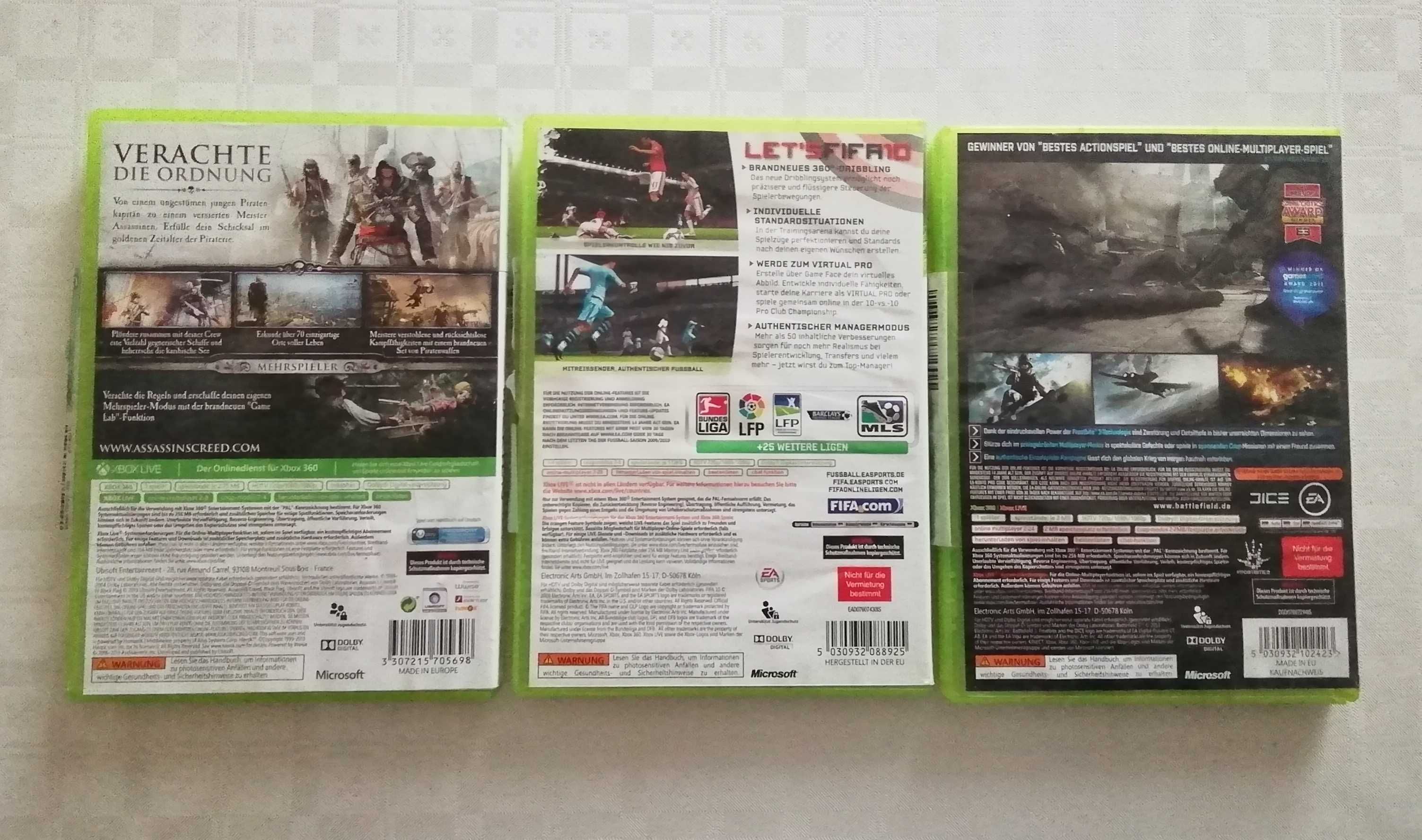 Gry XBOX 360 3 sztuki komplet Stan bardzo dobry