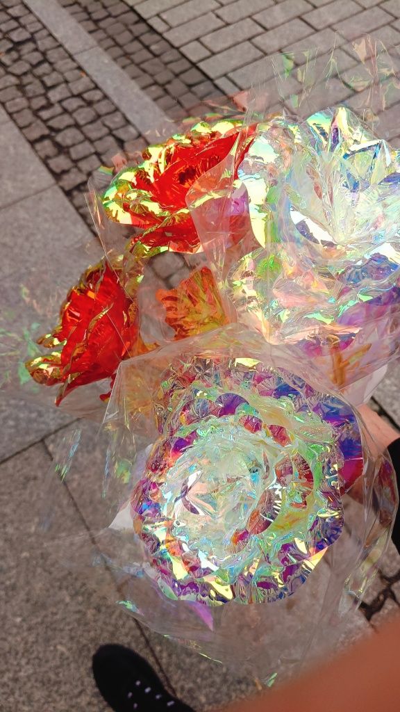 Biała wieczna róża LED XXL 50 cm walentynki dzień babci