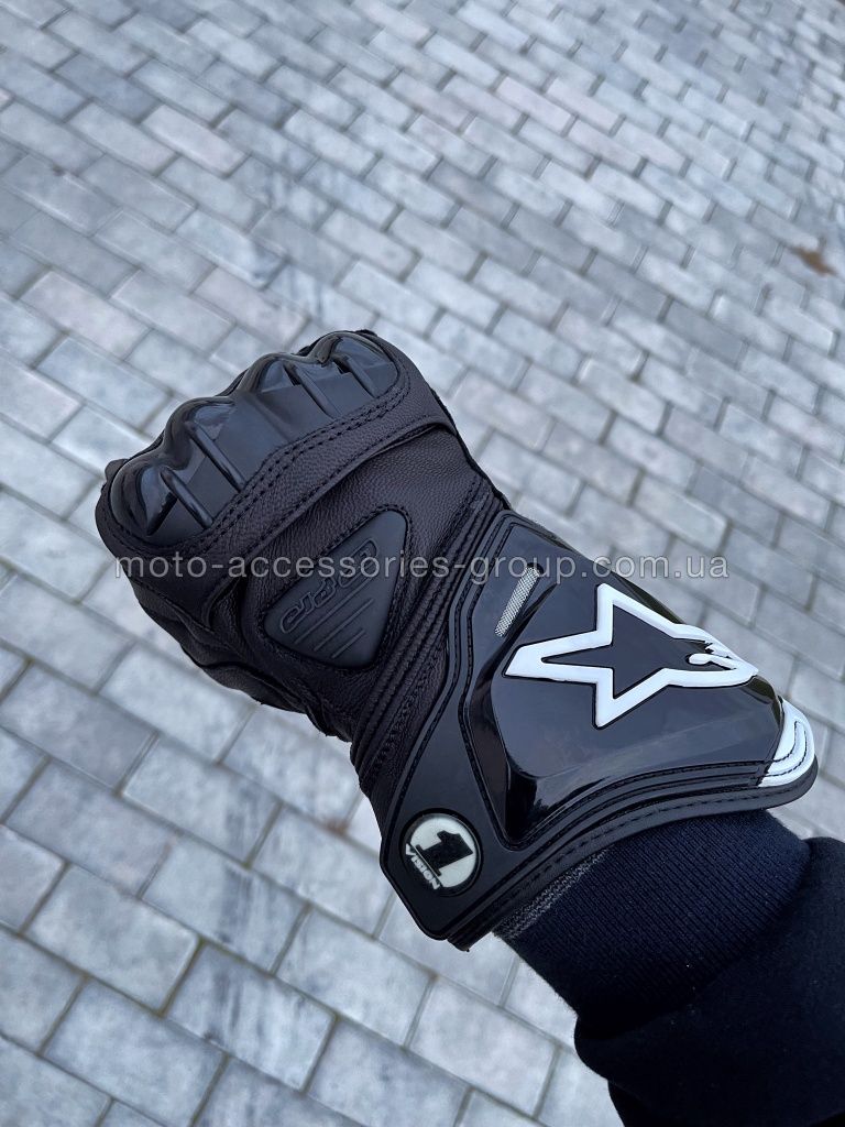 Мото перчатки, рукавиці Alpinestars GP PRO Чорні шкіряні з захистом