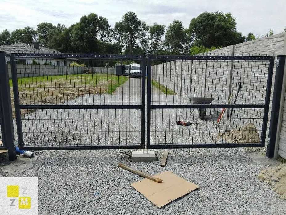 Brama wjazdowa dwuskrzydłowa panelowa 6m 150cm fi 5 -producent