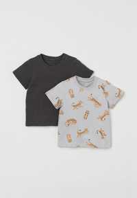 Zestaw T-shirty H&M bawełna podkoszulek niemowlak body 68