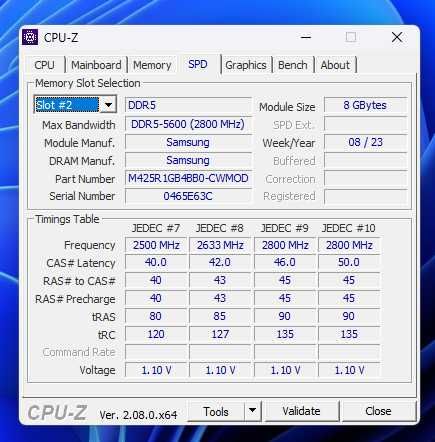 Оперативна пам'ять Samsung DDR5 SODIMM 8Gb 5600Mhz