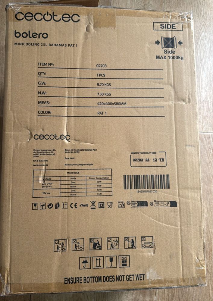 Mini Frigorifico - Bolero 25L