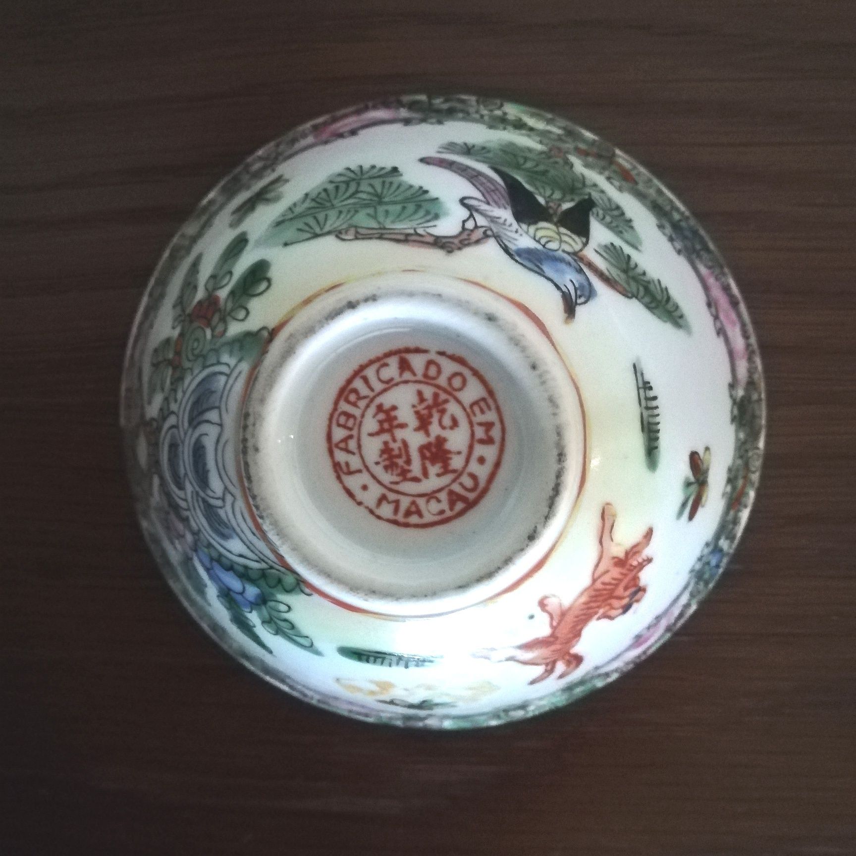 Taça / Tigela vintage em porcelana com motivos orientais