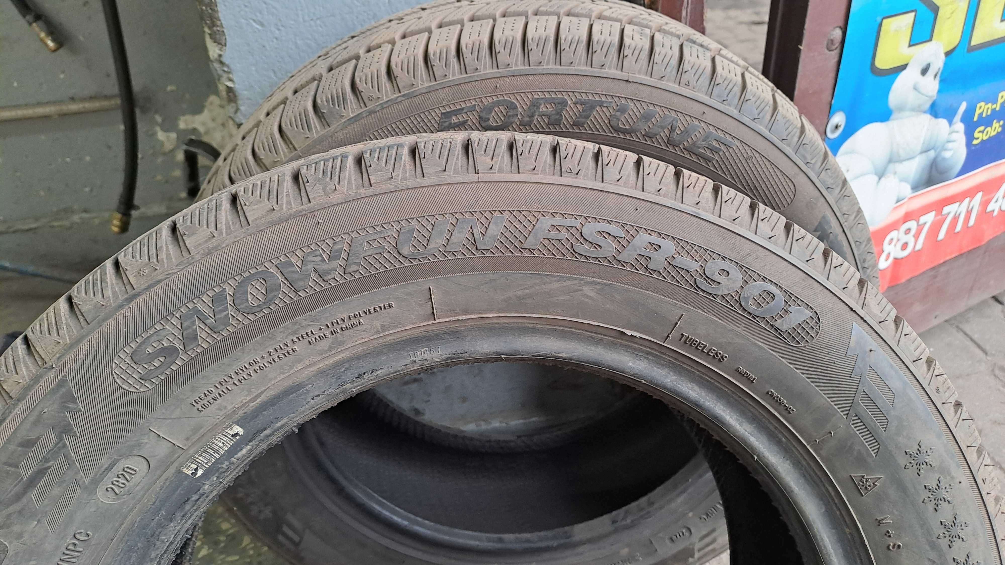 175/65r14 fortune opony zimowe uzywane 2020r 6mm bieznik