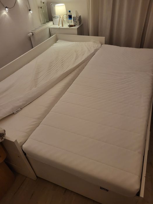 Łóżko Ikea rozkładane 80/200 BRIMNES  2 x materac