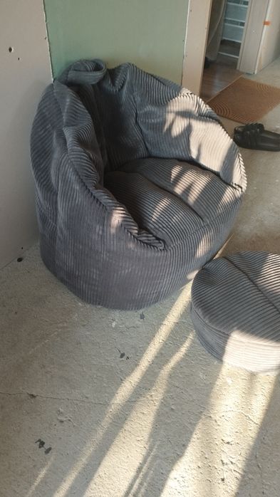 Fotel typu sacco+pufa