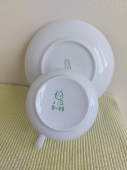 Чашка чайна пара сервіз сервиз Дружківка Дружковка фарфор СССР