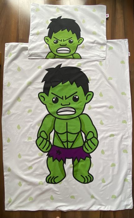 Pościel dziecięca Hulk chłopiec 120x90 cm – bawełna, szyta w Polsce