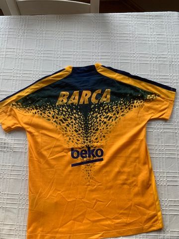 Żółta rozgrzewkowa koszulka Nike FC barcelona