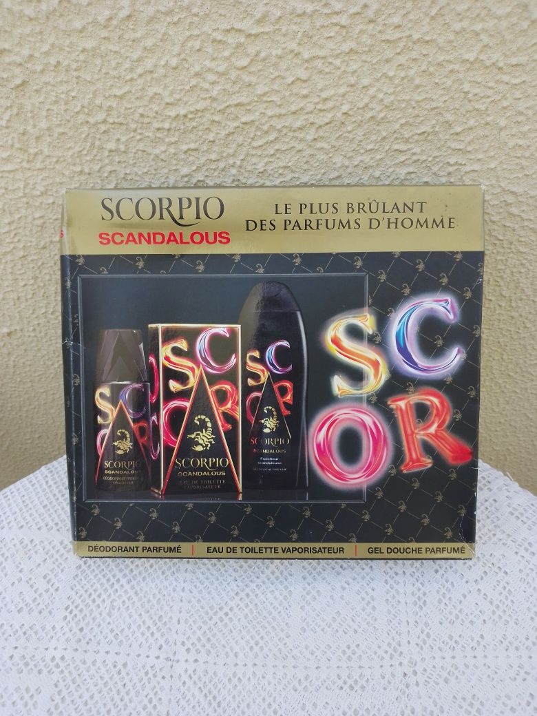 Conjunto Scandalous Perfume Scorpio mais desodorizante e gel de banho